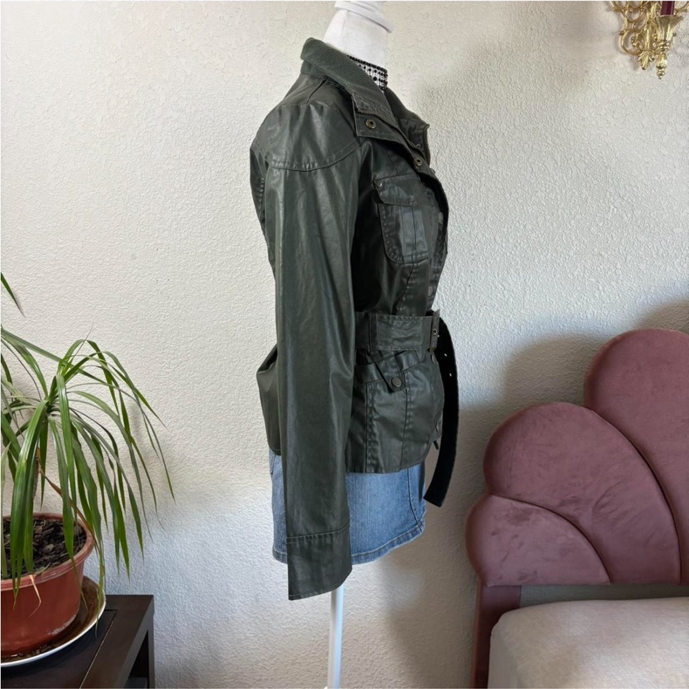 Y2K Miss London Dark Green Utility Jacket - Picture 4 of 8